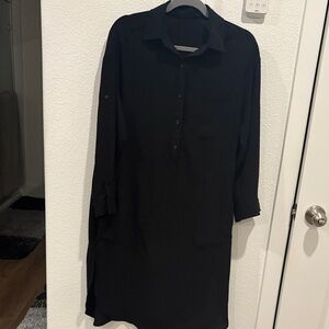Elegant Black Shirt Dress